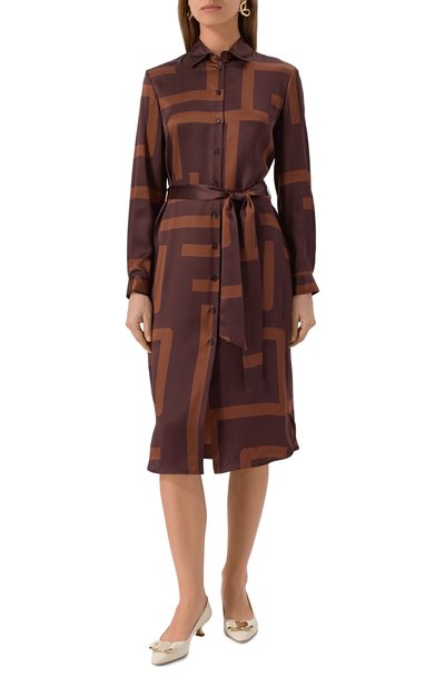 Шелковое платье KITON, арт. D57304K0926E08, фото 3