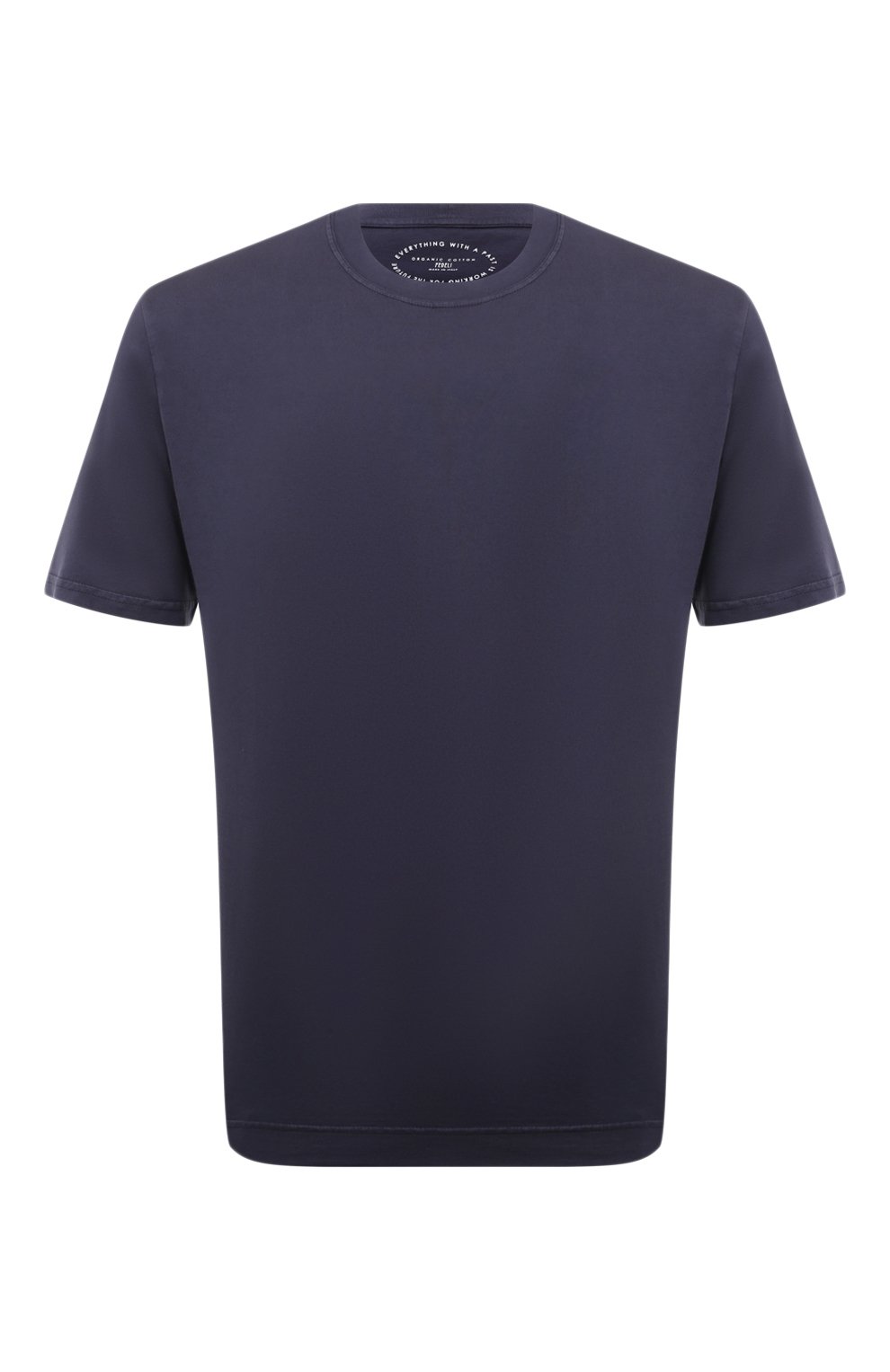 Хлопковая футболка FEDELI темно-синего цвета по цене 27450 руб., арт. 7UEF0103, фото 1 Хлопковая футболка FEDELI, арт. 7UEF0103, фото 1