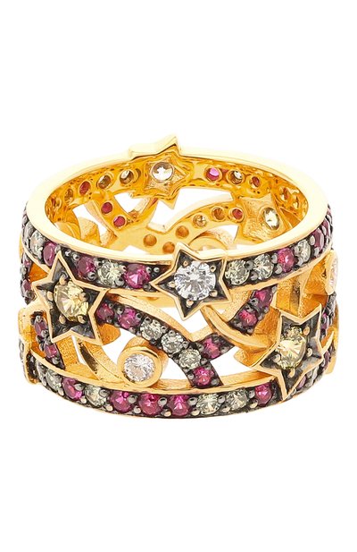 Кольцо small stars QUEENSBEE разноцветного цвета по цене 90420 руб., арт. 102379, фото 3 Кольцо small stars QUEENSBEE, арт. 102379, фото 3