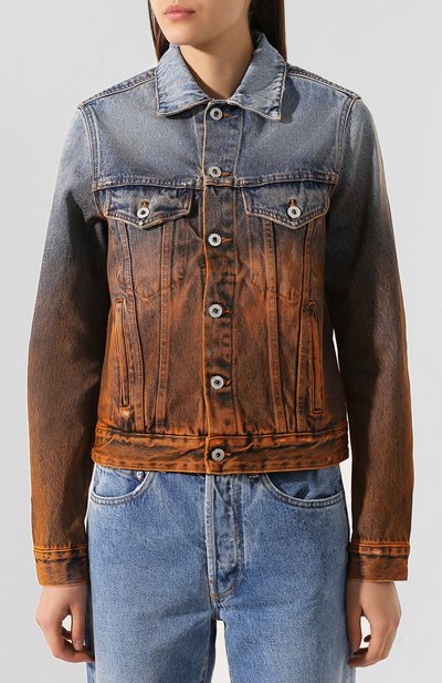 Джинсовая куртка OFF-WHITE синего цвета по цене 89950 руб., арт. 0WYE012E1977308987B4, фото 3 Джинсовая куртка OFF-WHITE, арт. 0WYE012E1977308987B4, фото 3