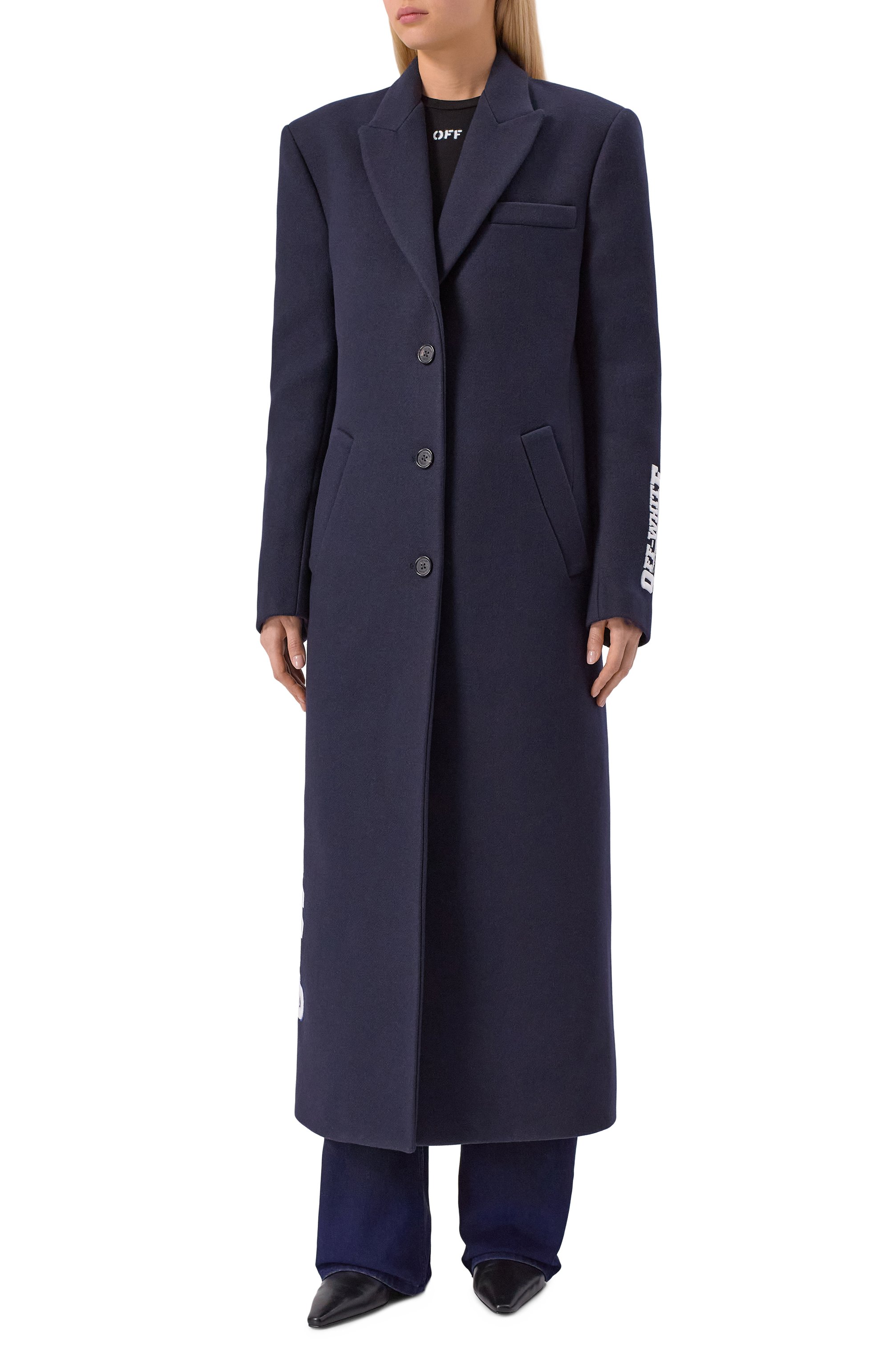 Шерстяное пальто OFF-WHITE, арт. 0WER02JF25FAB001, фото 3