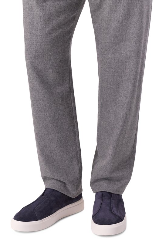 Замшевые кеды Kiton USSA279N0127902 Синий  USSA279N0127902 Фото 3