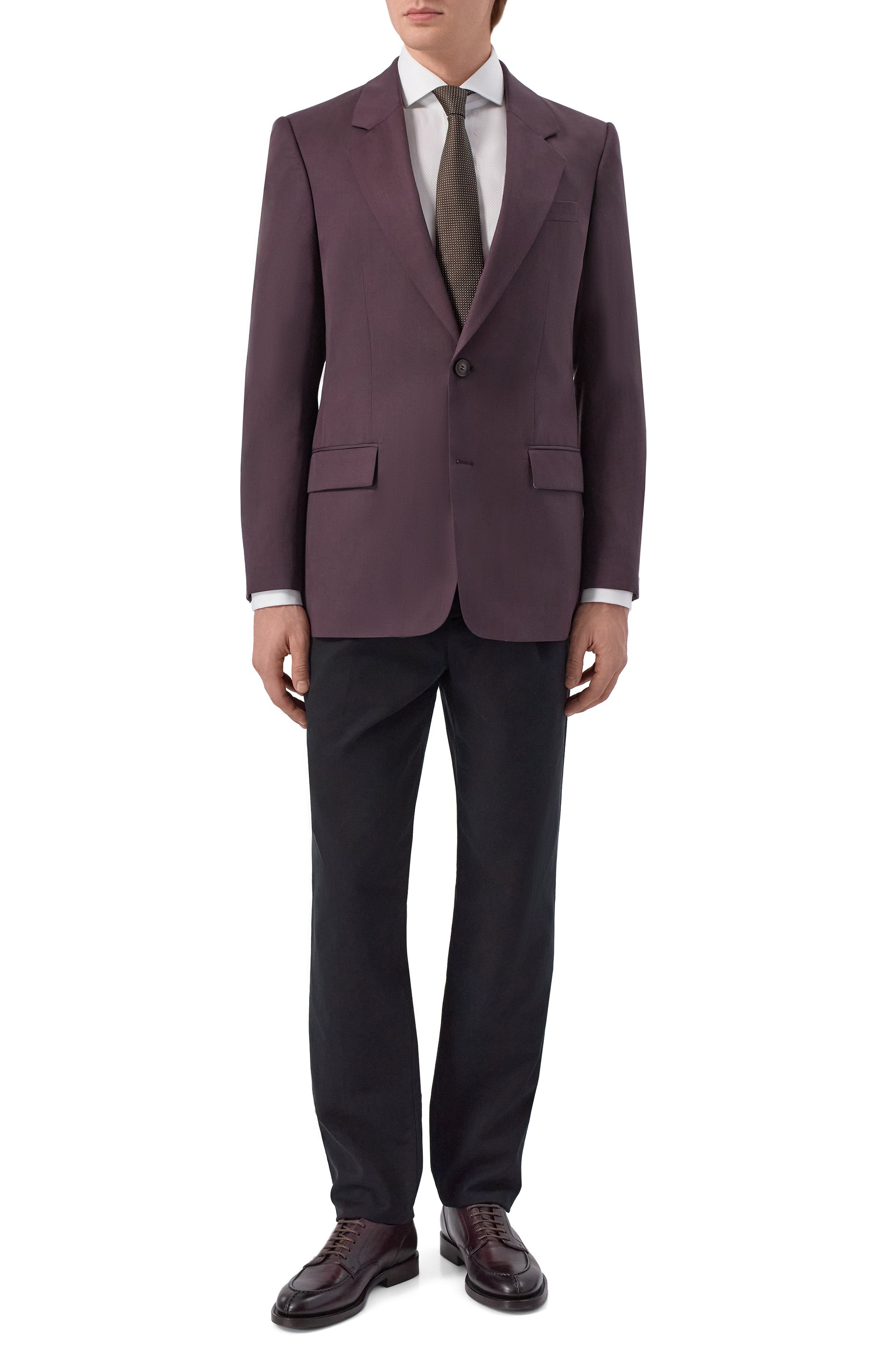 Пиджак из лиоцелла BOSS темно-коричневого цвета по цене 75950 руб., арт. 50562362, фото 2 Пиджак из лиоцелла BOSS, арт. 50562362, фото 2