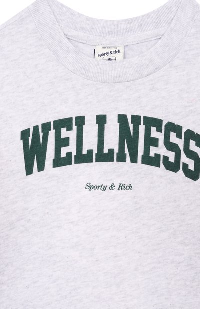 Хлопковая футболка SPORTY AND RICH, арт. T004861001GY03, фото 3