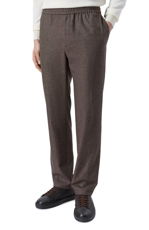 Брюки из шерсти и кашемира Windsor 13 SCUR0 10014477 02/30049641 Коричневый  13 SCUR0 10014477 02/30049641 Фото 3