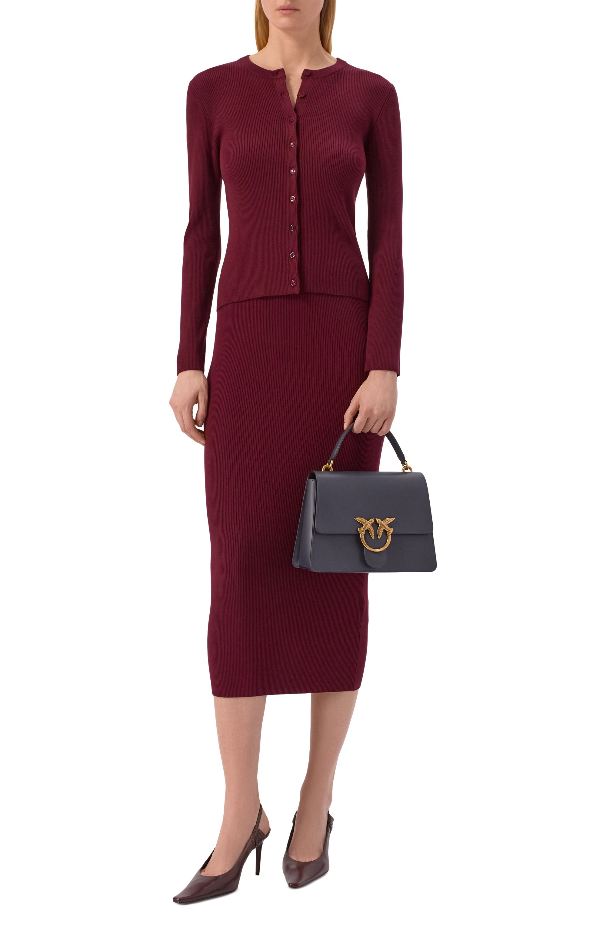 Сумка love one medium PINKO темно-серого цвета по цене 37900 руб., арт. 100066/A0F1, фото 7 Сумка love one medium PINKO, арт. 100066/A0F1, фото 7