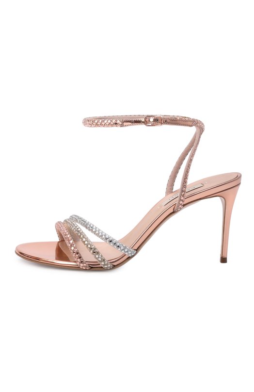 Текстильные босоножки Julia Andromeda 80 Casadei 1L445B0801/C2967 Золотой  1L445B0801/C2967 Фото 4