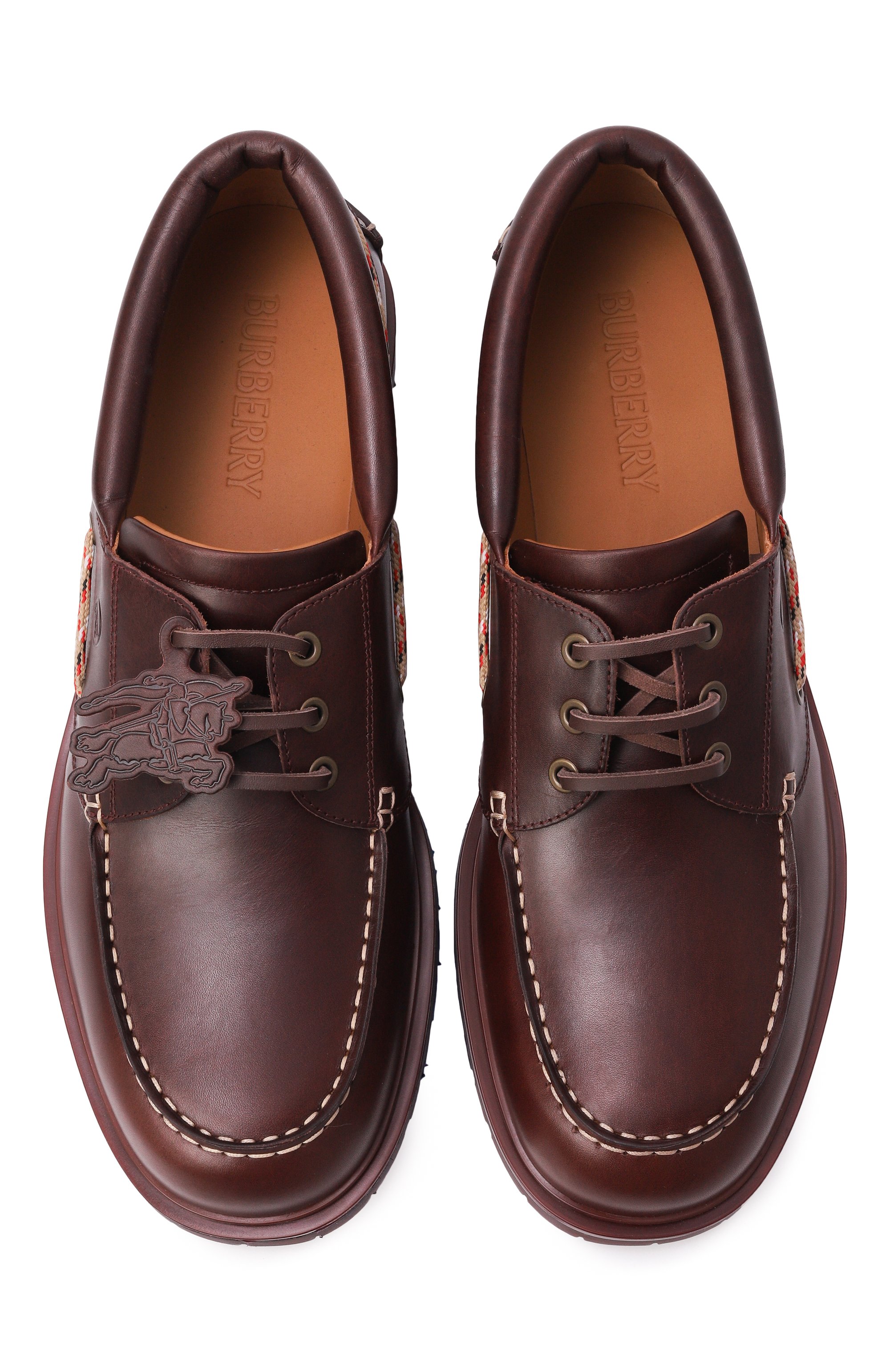 Кожаные топсайдеры BURBERRY, арт. 8120713, фото 5