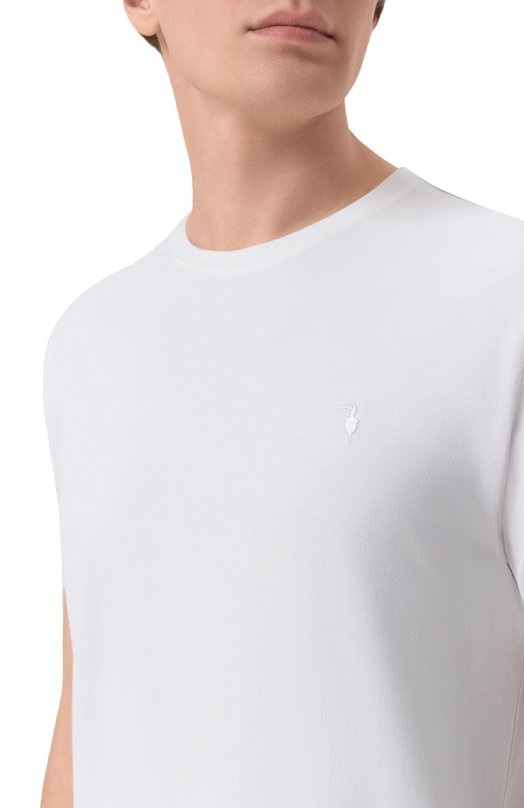 Хлопковая футболка Trussardi G0228000123N Белый  G0228000123N Фото 5