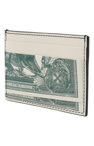 Кожаный футляр для кредитных карт OFF-WHITE зеленого цвета по цене 26350 руб., арт. 0MND09DS25LEA001, фото 2 Кожаный футляр для кредитных карт OFF-WHITE, арт. 0MND09DS25LEA001, фото 2