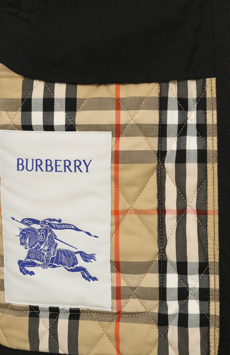 Женская куртка BURBERRY бежевого цвета, арт. 8087231 | Фото 8 (Материал внешн�ий: Синтетический материал; Рукава: Длинные; Длина (верхняя одежда): Короткие; Кросс-КТ: Легкие, Куртка; Стили: Кэжуэл)