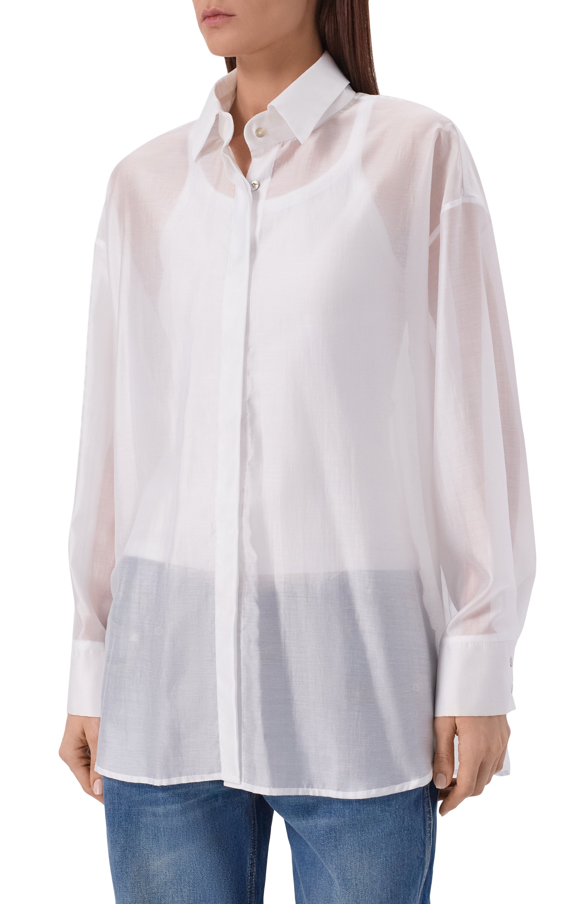 Рубашка FLASHIN белого цвета по цене 24000 руб., арт. FS26SBBO, фото 3 Рубашка FLASHIN, арт. FS26SBBO, фото 3