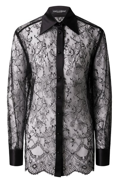 Женская блузка из вискозы и шелка DOLCE & GABBANA, арт. F5R86T/HLM90