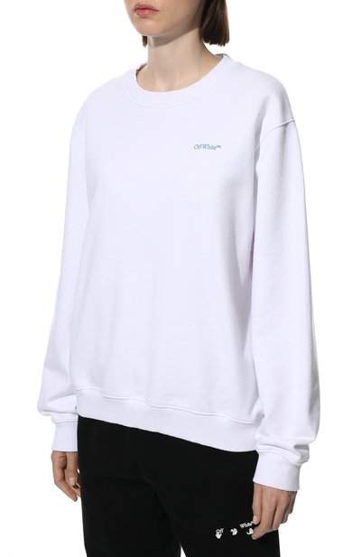 Хлопковый свитшот OFF-WHITE белого цвета по цене 64800 руб., арт. 0WBA055S22JER004, фото 3 Хлопковый свитшот OFF-WHITE, арт. 0WBA055S22JER004, фото 3