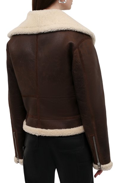 Дубленка из овчины JW ANDERSON темно-коричневого цвета по цене 486500 руб., арт. LJ0003 PG0368, фото 4 Дубленка из овчины JW ANDERSON, арт. LJ0003 PG0368, фото 4