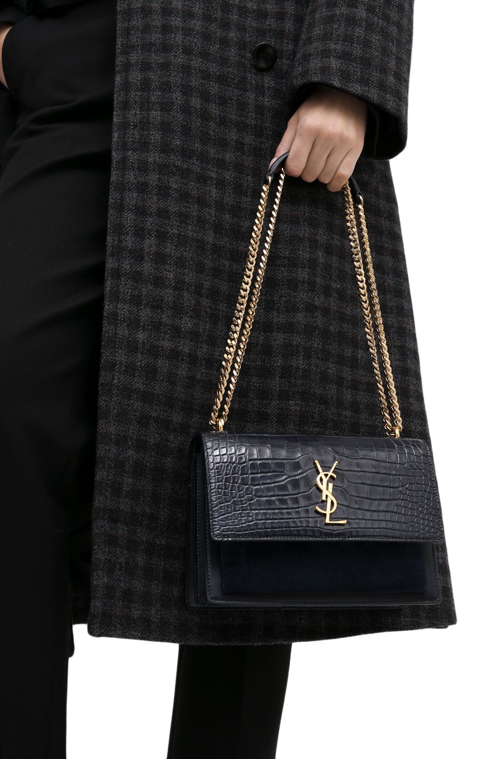 Сумка sunset из кожи крокодила SAINT LAURENT, арт. 442906/LVK2K, фото 2