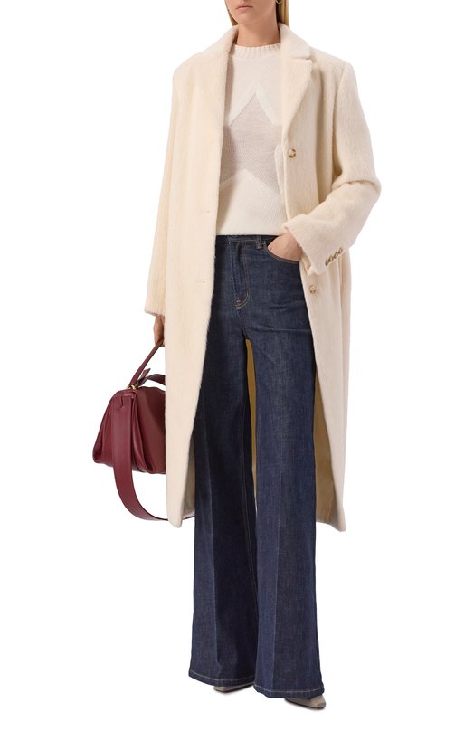 Пуловер из шерсти и кашемира Lorena Antoniazzi GM09A/2472 Кремовый  GM09A/2472 Фото 2