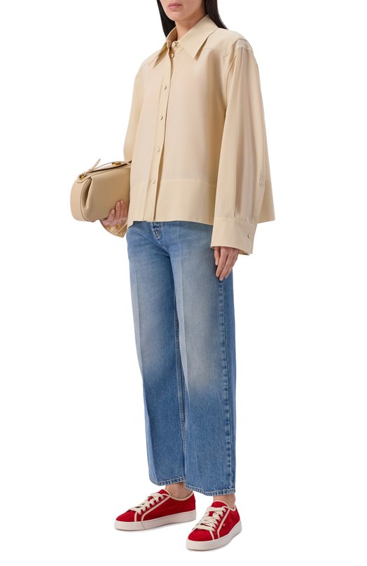 Замшевые кеды Santoni WBGG61468PNNTEYD Красный  WBGG61468PNNTEYD Фото 3