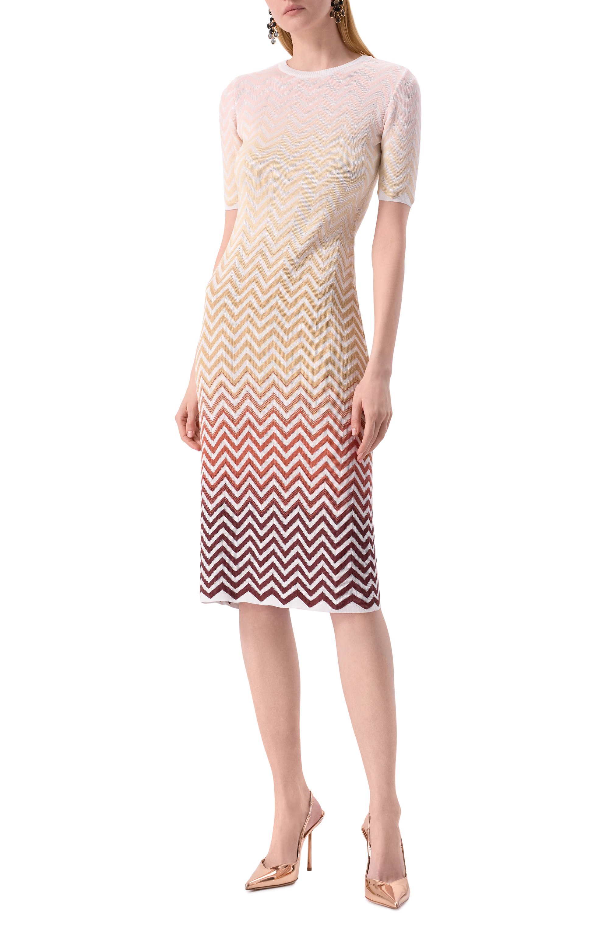 Платье из хлопка и вискозы MISSONI, арт. DS25SG0T/BK044V, фото 3