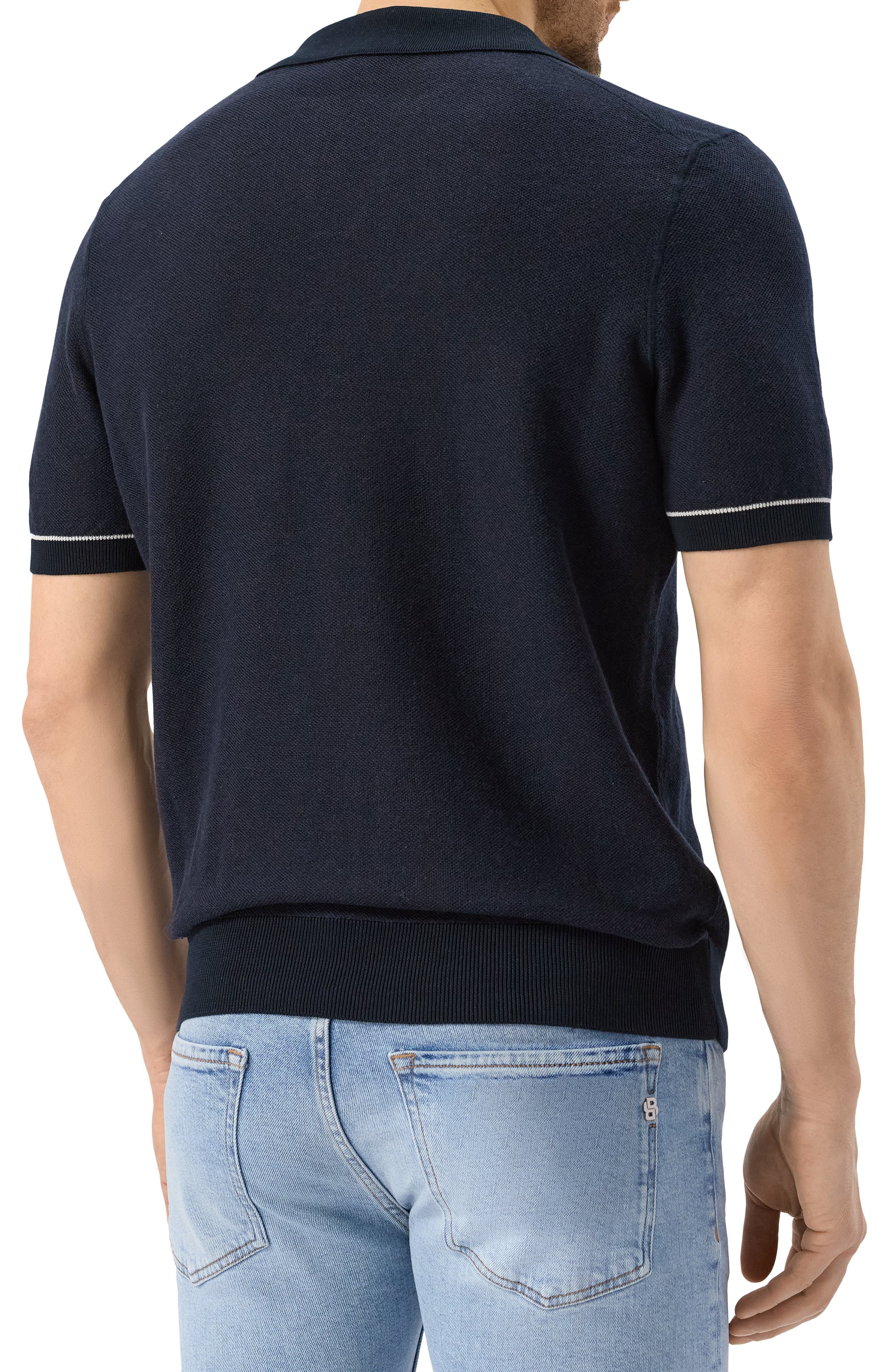 Поло из хлопка и лиоцелла BOSS, арт. 50537654, фото 4