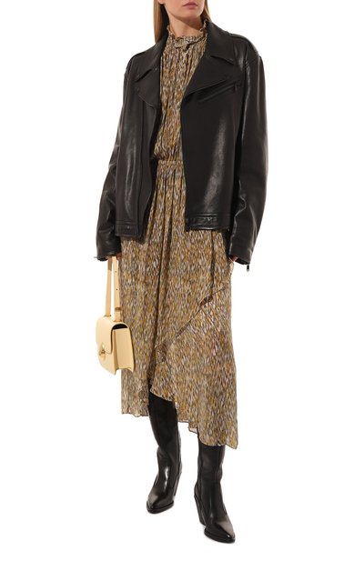 Платье из вискозы ISABEL MARANT ETOILE хаки цвета по цене 89950 руб., арт. 22ARO2198/22A034E67KI, фото 2 Платье из вискозы ISABEL MARANT ETOILE, арт. 22ARO2198/22A034E67KI, фото 2