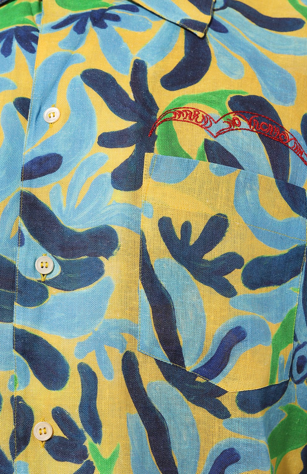 Рубашка изо льна и вискозы marni x no vacancy inn MARNI, арт. CUMU0273S0 UTL003, фото 5