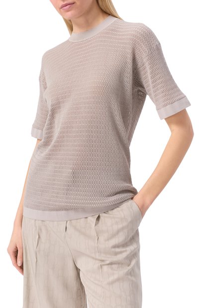 Пуловер из хлопка и шелка AGNONA, арт. K109015/6Q180M, фото 3