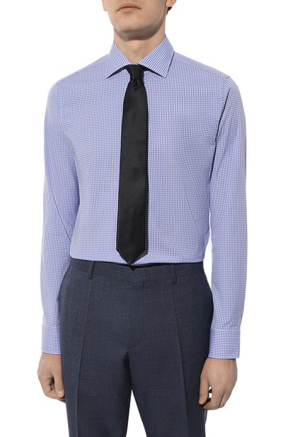 Хлопковая сорочка CANALI синего цвета по цене 27100 руб., арт. X98/GD03171, фото 3 Хлопковая сорочка CANALI, арт. X98/GD03171, фото 3