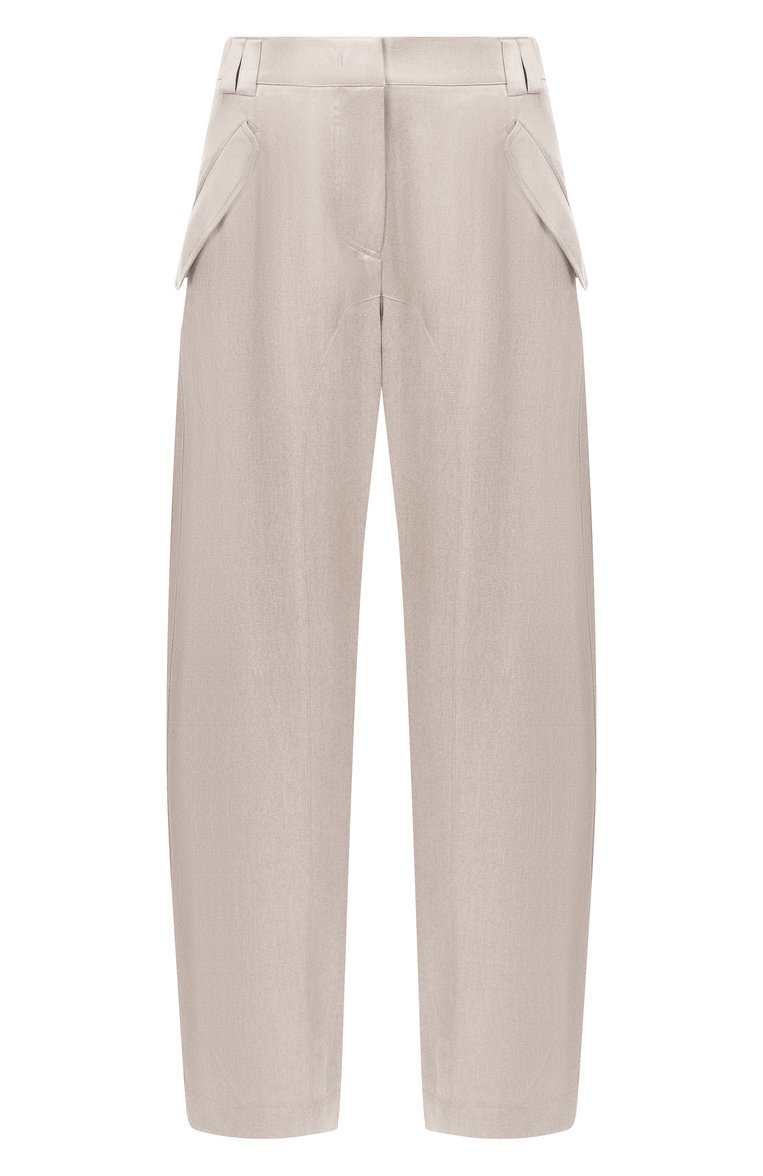 Женские брюки GIORGIO ARMANI светло-серого цвета, арт. GW000627/TE13750 | Фото 1 (Длина (брюки, джинсы): Стандартные; Материал внешний: Вискоза; Силуэт Ж (брюки и джинсы): Прямые; Стили: Кэжуэл; Женское Кросс-КТ: Брюки-одежда; Автоматизация ТО: Проставлено; Автоматизация состава: Проставлено)