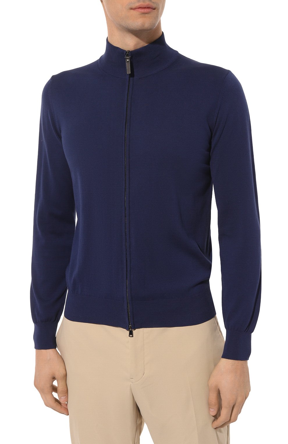 Хлопковый кардиган CANALI синего цвета по цене 52750 руб., арт. C0022/MK00145, фото 3 Хлопковый кардиган CANALI, арт. C0022/MK00145, фото 3