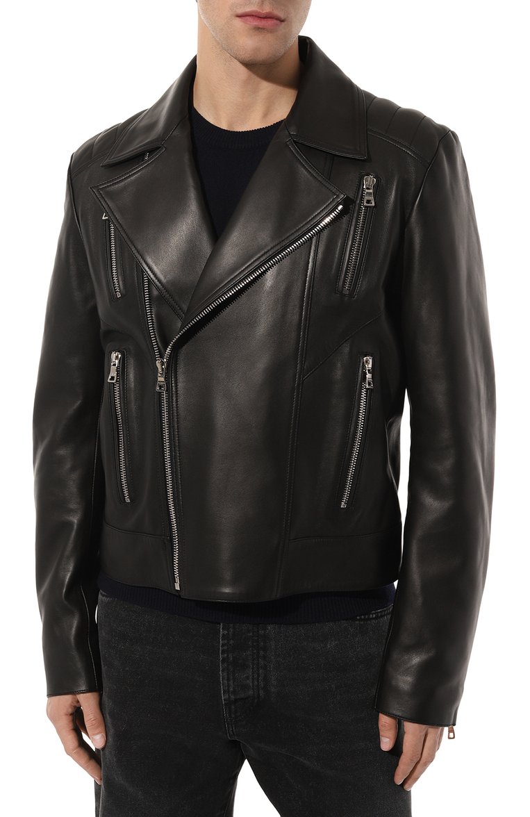 Кожаная куртка BALMAIN, арт. AH1TD170LB24, фото 3