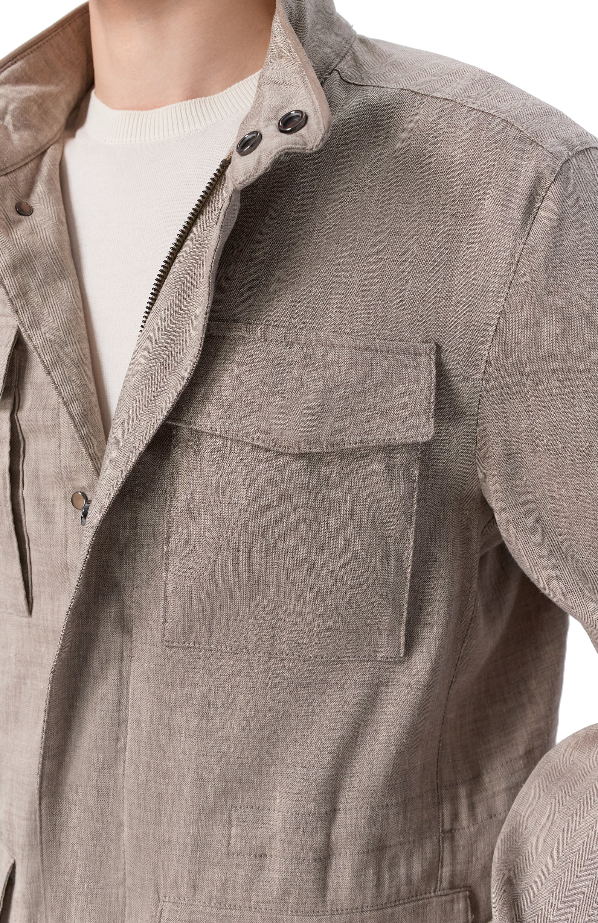 Куртка изо льна и шерсти CORNELIANI, арт. 2725X1/2720166, фото 5