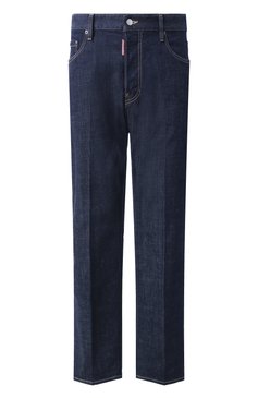 Мужские джинсы DSQUARED2 темно-синего цвета, арт. S74LB1421/S30664 | Фото 1 (Длина (брюки, джинсы): Стандартные; Материал сплава: Проставлено; Драгоценные камни: Проставлено; Силуэт М (брюки): Прямые; Кросс-КТ: Деним; Материал внешний: Деним, Хлопок; Стили: Повседневный)