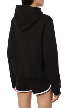 Женский хлопковое худи DSQUARED2 черного цвета, арт. S80GU0097/S25516 | Фото 4 (Материал внешний: Хлопок; Рукава: Длинные; Драгоценные камни: Проставлено; Материал сплава: Проставлено; Длина (для топов): Стандартные; Женское Кросс-КТ: Худи-одежда; Стили: Спорт-шик)
