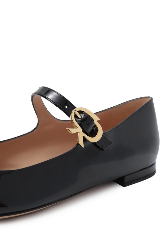 Лакированные балетки Mary Ribbon Gianvito Rossi G22164.05CU0.VERNER0 Чёрный  G22164.05CU0.VERNER0 Фото 7
