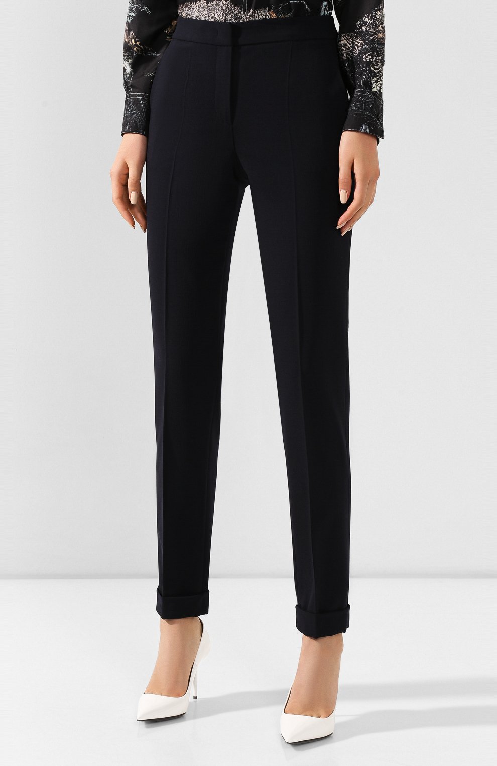 Шерстяные брюки GIORGIO ARMANI темно-синего цвета по цене 96650 руб., арт. 0SHPP0AL/T01HK, фото 3 Шерстяные брюки GIORGIO ARMANI, арт. 0SHPP0AL/T01HK, фото 3