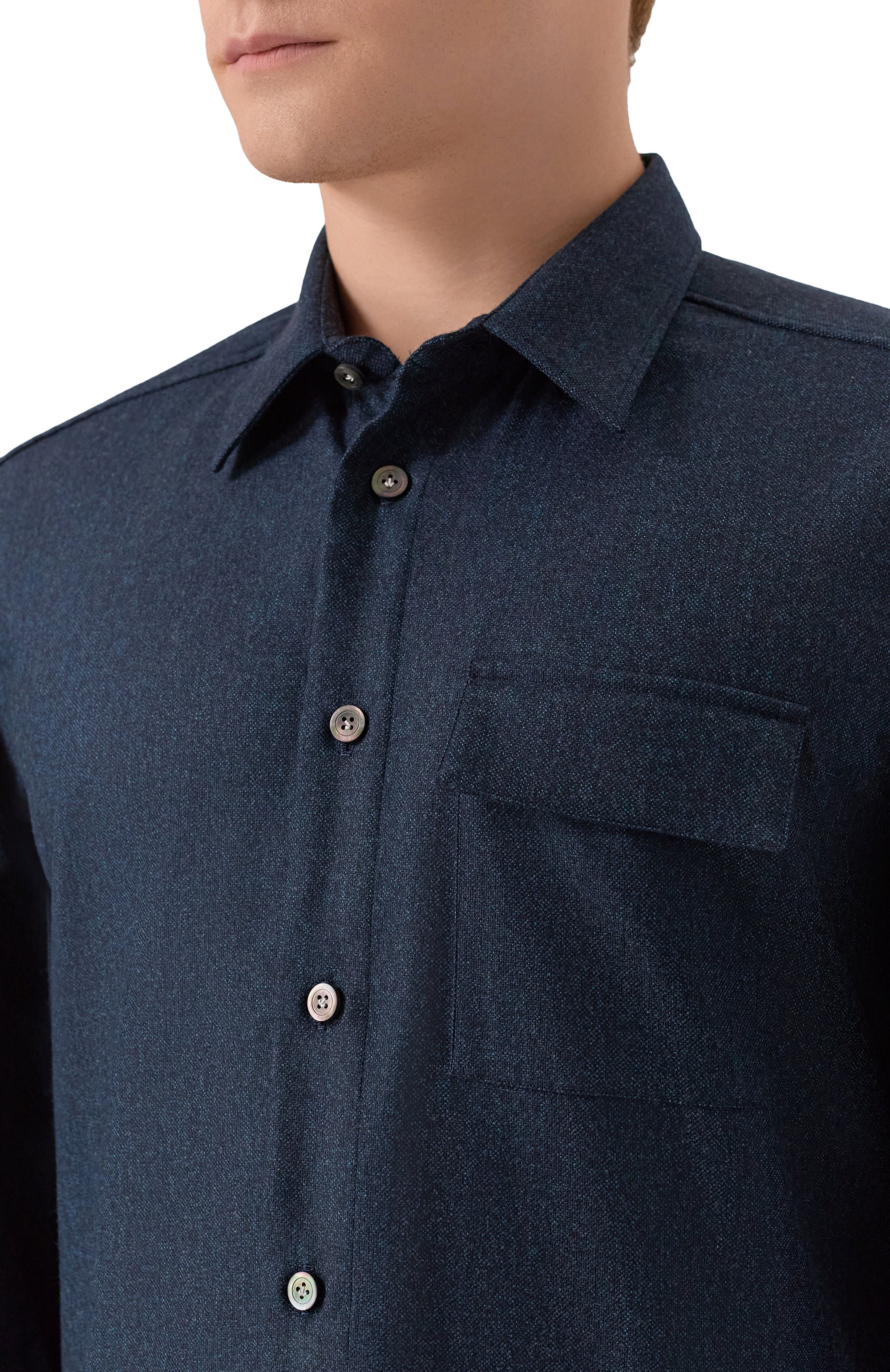 Шерстяная рубашка KITON, арт. UMCBUBAK0167G02, фото 5