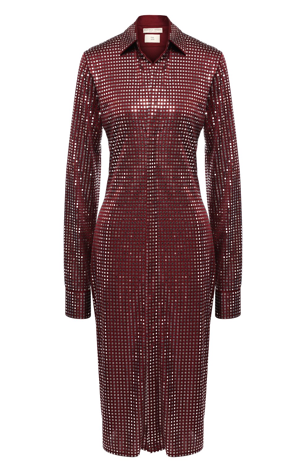 Платье BOTTEGA VENETA бордового цвета по цене 257500 руб., арт. 590111/VKFI0, фото 1 Платье BOTTEGA VENETA, арт. 590111/VKFI0, фото 1