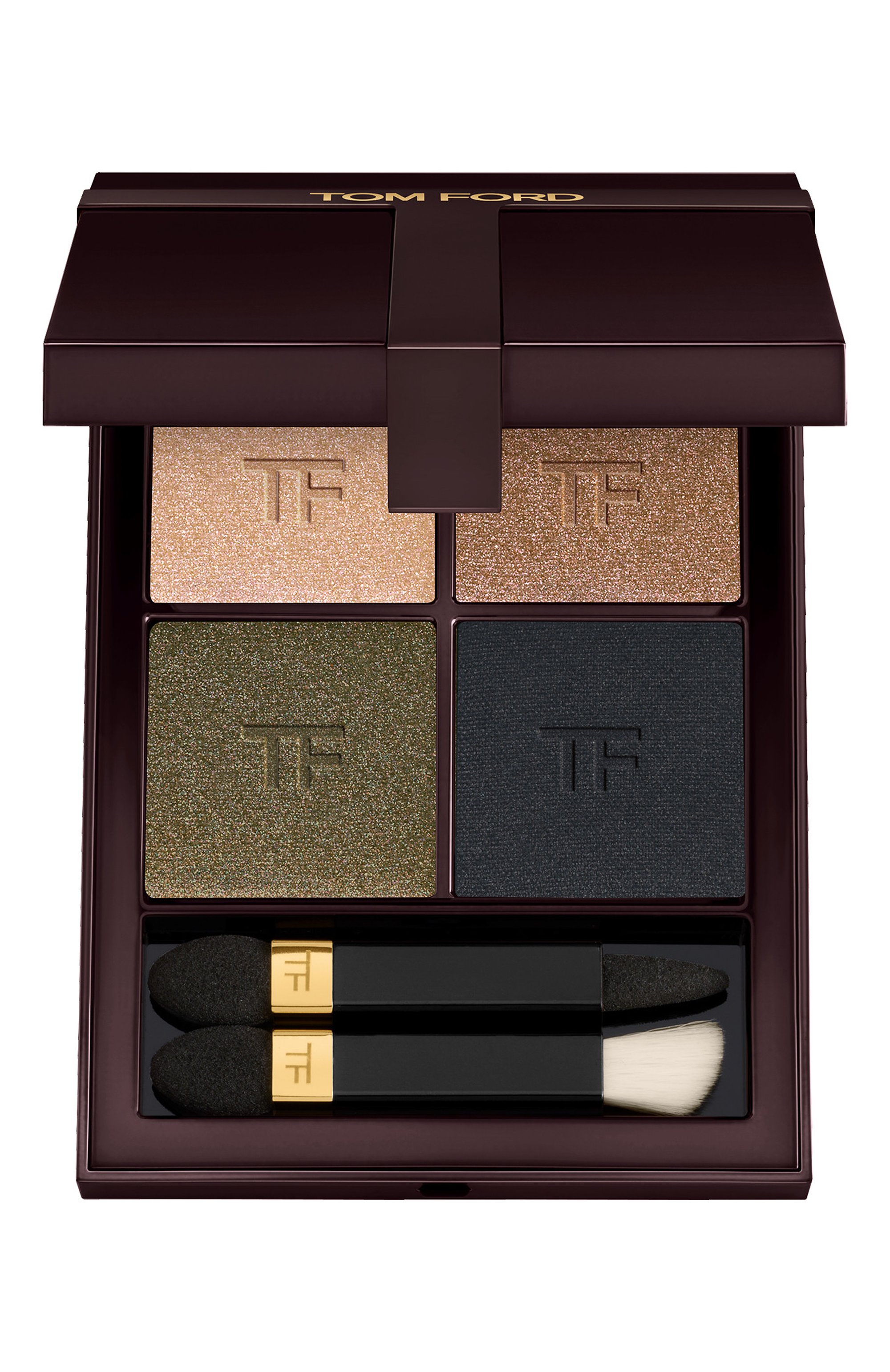 Палетка теней runway eye color quad crème, оттенок 47 olive smoke (7g) TOM FORD цвета по цене 9550 руб., арт. T1QS-01, фото 1 Палетка теней runway eye color quad crème, оттенок 47 olive smoke (7g) TOM FORD, арт. T1QS-01, фото 1
