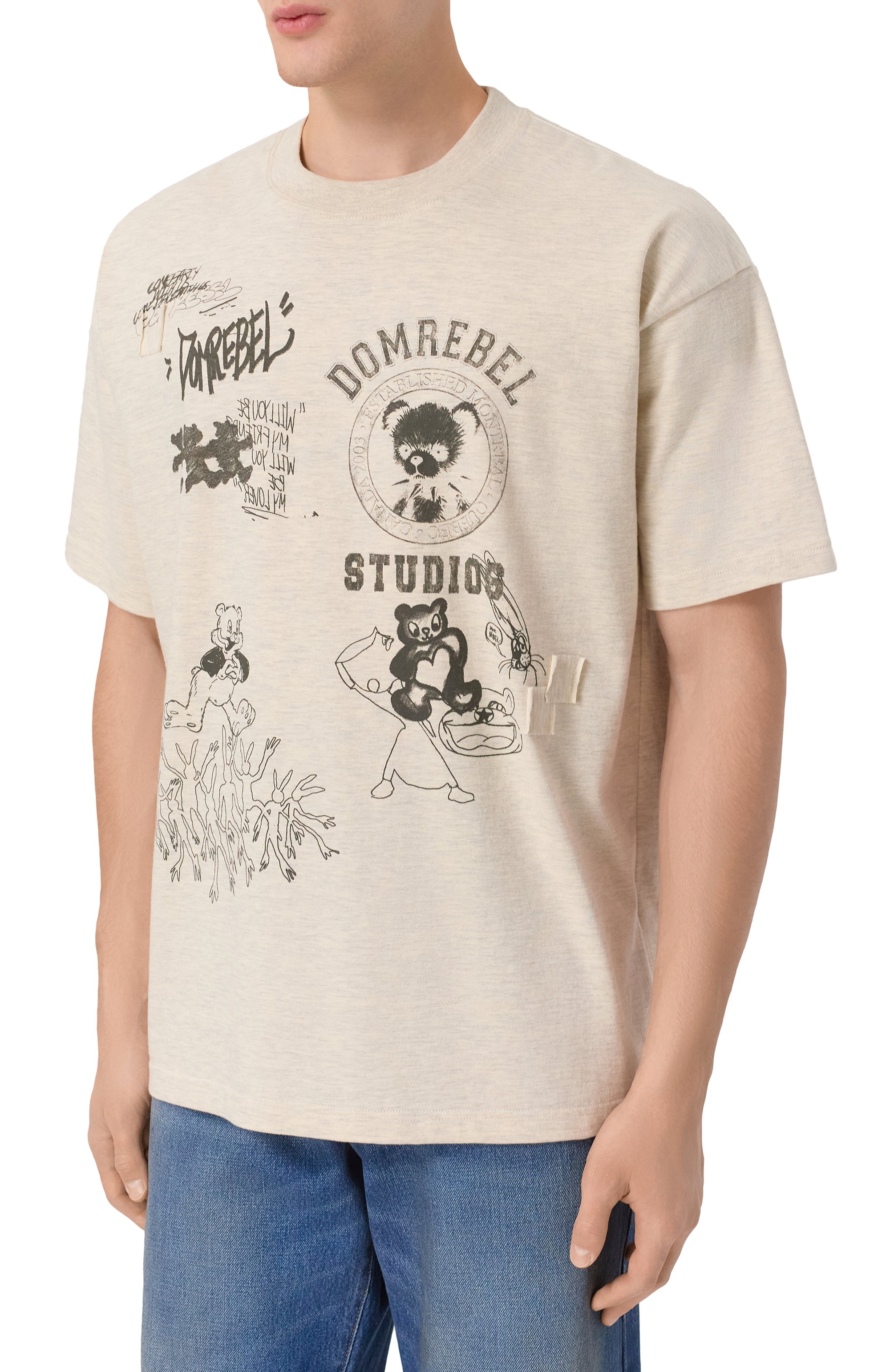 Хлопковая футболка DOMREBEL, арт. M VARSITY BEAR, фото 3