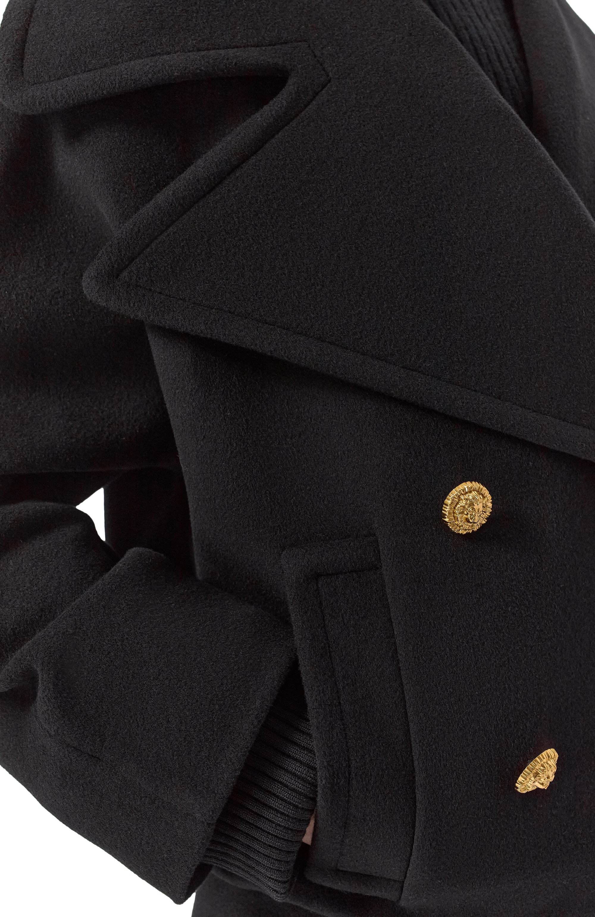 Полупальто из шерсти и кашемира BALMAIN, арт. GF1UA141/WD48, фото 5