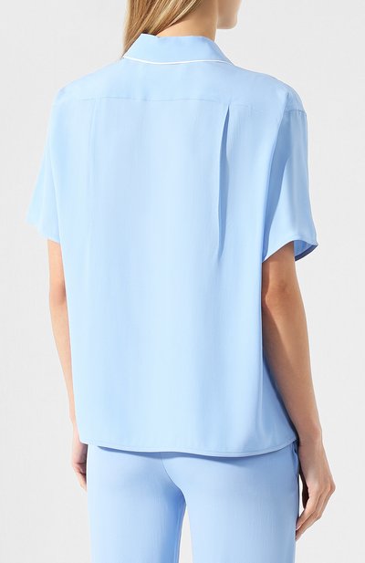 Блузка MARNI голубого цвета по цене 34300 руб., арт. CAMAW49IM0/TA089, фото 4 Блузка MARNI, арт. CAMAW49IM0/TA089, фото 4
