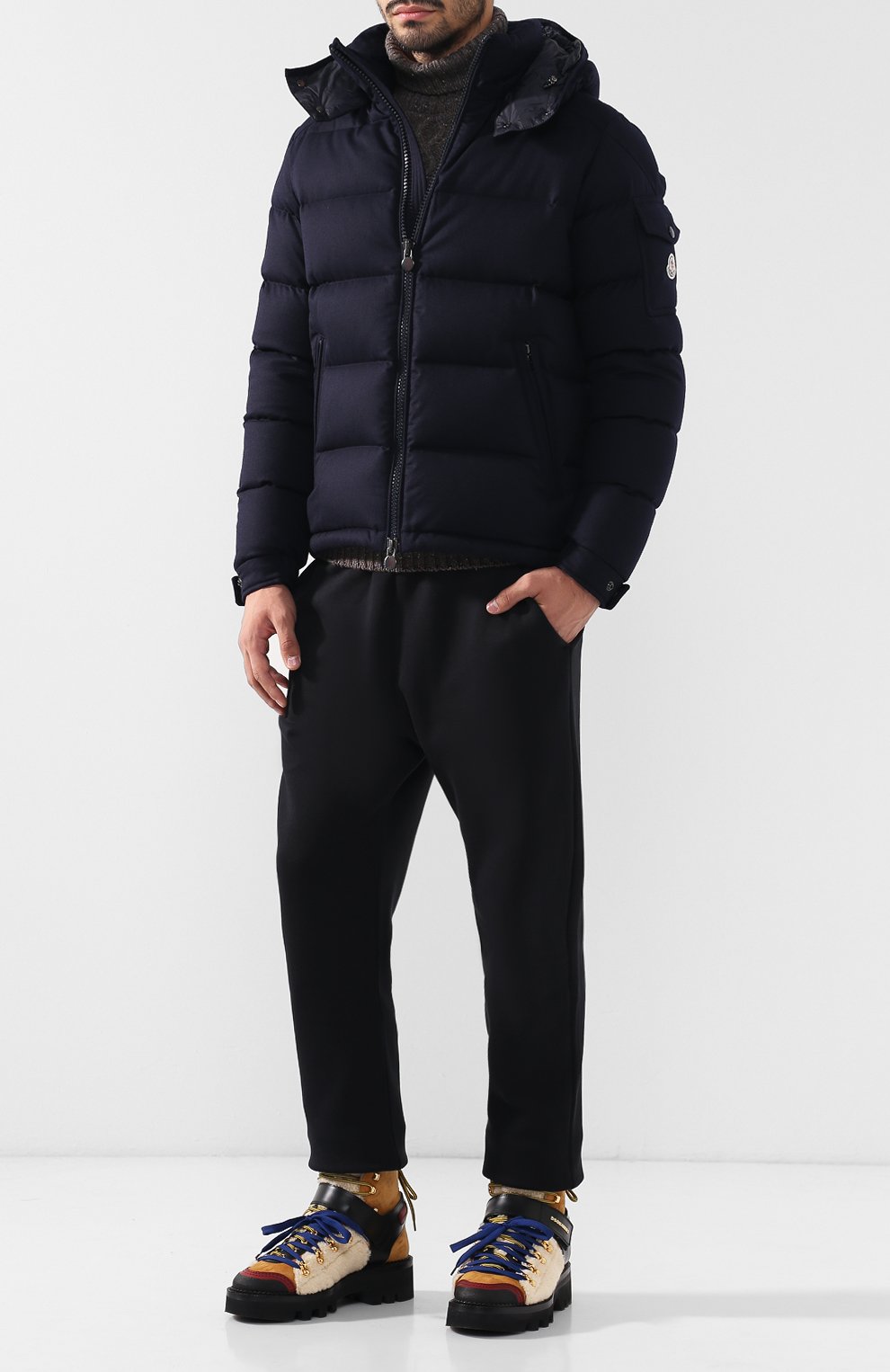 Пуховик mongenevre на молнии с капюшоном MONCLER темно-синего цвета по цене 139000 руб., арт. D2-091-40338-05-54272, фото 2 Пуховик mongenevre на молнии с капюшоном MONCLER, арт. D2-091-40338-05-54272, фото 2