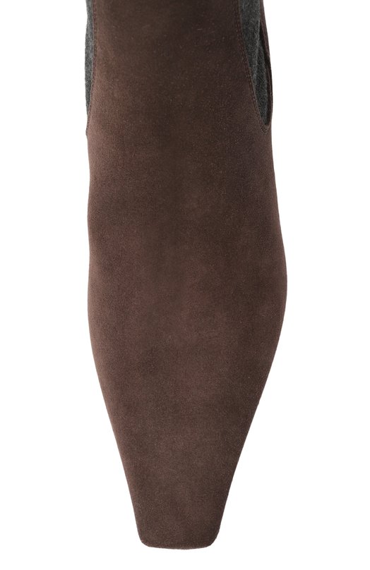 Замшевые ботильоны Brunello Cucinelli MZSFC3054P Коричневый  MZSFC3054P Фото 6