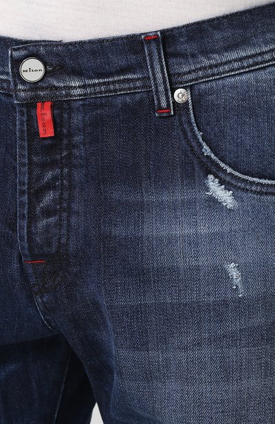 Джинсы прямого кроя с потертостями KITON, арт. UPNJS/J02R43, фото 5