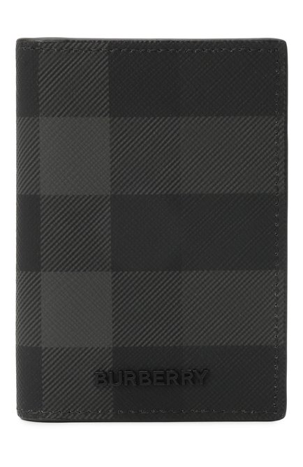 Мужс�кой футляр для кредитных карт BURBERRY темно-серого цвета, арт. 8070195 | Фото 1 (Материал сплава: Проставлено; Материал: Текстиль, Пластик; Нос: Не проставлено)