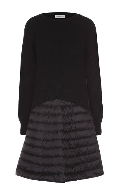 Женское платье фактурной вязки с утепленной юбкой MONCLER, арт. B2-093-95567-00-95116