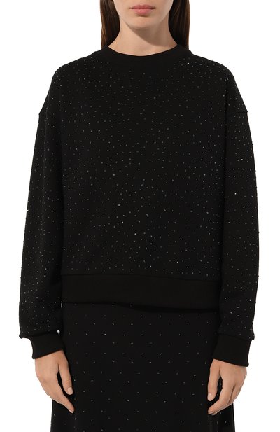 Хлопковый свитшот FLASHIN черного цвета по цене 15900 руб., арт. FS24CRS, фото 3 Хлопковый свитшот FLASHIN, арт. FS24CRS, фото 3