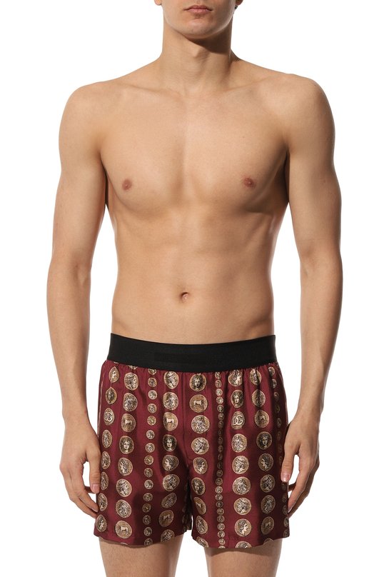 Шелковые боксеры Dolce & Gabbana M4F05T/IS1Q4 Бордовый  M4F05T/IS1Q4 Фото 2