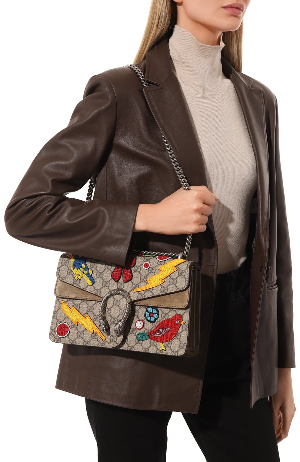 Сумка dionysus gg small GUCCI темно-бежевого цвета по цене 429120 руб., арт. 400249 K051N, фото 2 Сумка dionysus gg small GUCCI, арт. 400249 K051N, фото 2